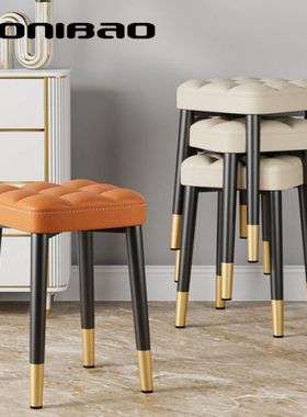 小可凳子家用板凳圆凳方凳椅子网红现代简约叠轻奢餐桌客厅放餐凳