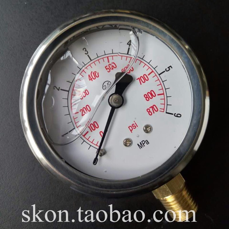 YN60电动试压泵0-6MPA测试压力0-1D0mpa管道试压机耐震压力表ZG1/