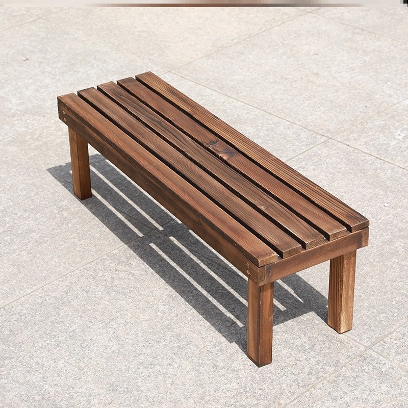 长条凳花架防腐木防水木质单层多肉一层落地室外阳台置Z物花架户