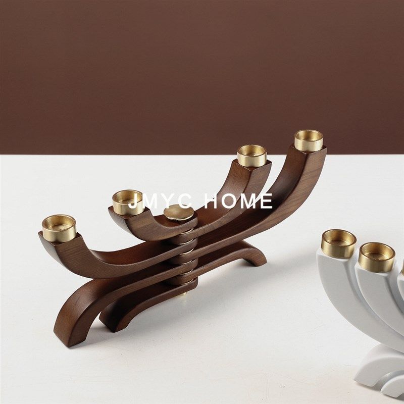 北欧创意复古旋转多头木质蜡烛烛台摆件样板间售楼V处玄关客厅餐,特色手工艺,其他特色工艺品,淘宝优惠券,粉丝福利购,淘宝优惠卷