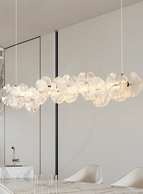 凯乔 艺术餐厅长吊灯 2r023新款水晶吧台岛台现代高级感设计师款