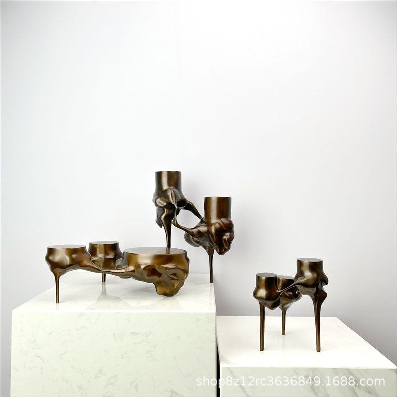 轻奢欧式风格现代金属铜牵牛花烛台花器客厅餐厅氛围Y感艺术摆件,特色手工艺,其他特色工艺品,淘宝优惠券,粉丝福利购,淘宝优惠卷
