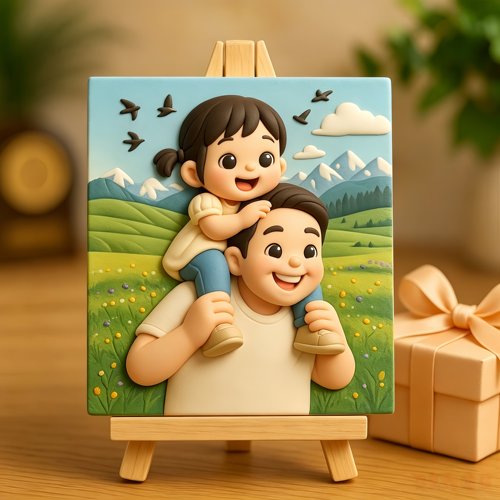 Q版定制3D浮雕相框冰箱贴摆件