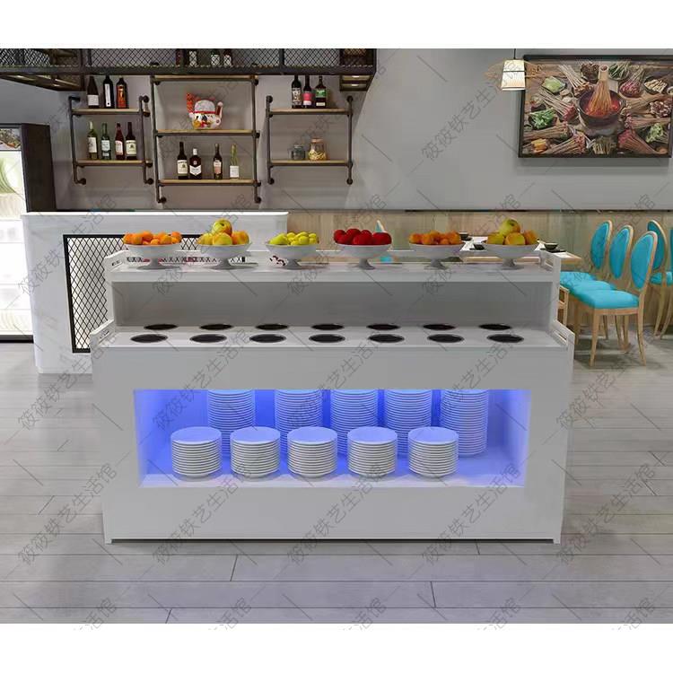 火锅自助调料台商用饭厅烧烤店酱料台麻辣烫简约自助小料台大理石