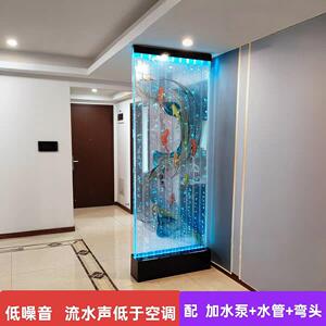 【九鱼聚财】低噪音升级款屏安万家水幕墙，屏风隔断客厅流水玄关
