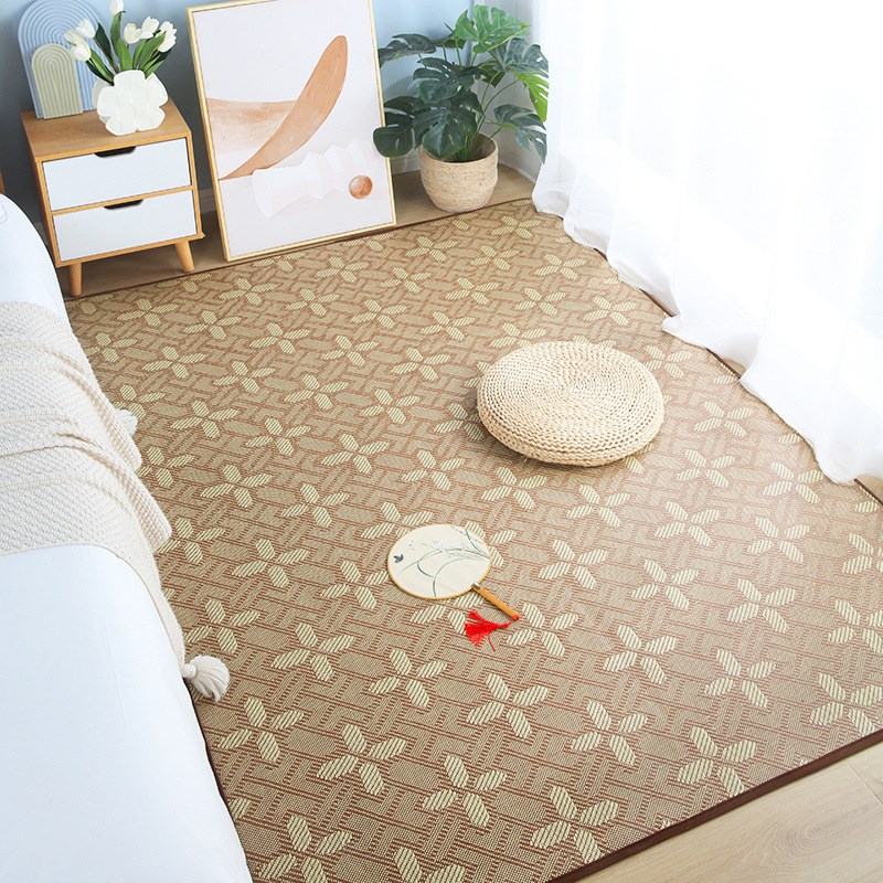 凉席地垫睡觉打地铺家用榻榻米床垫夏季冰O藤凉席软垫子海绵垫