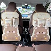 五菱缤果汽车椅背收纳袋比亚迪海豚海鸥车用垃圾桶纸巾盒车内装 饰