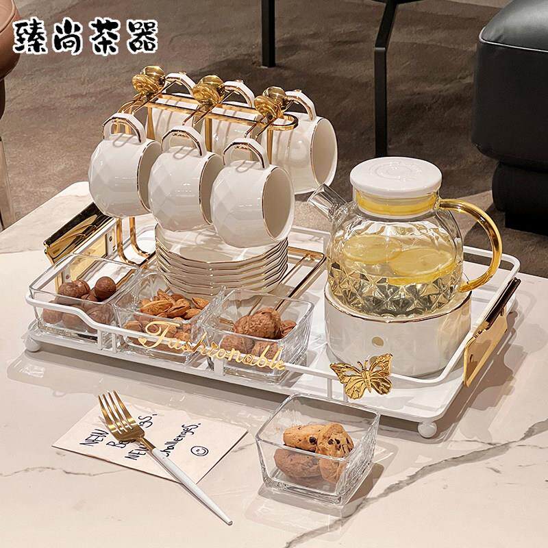 高档欧式茶具套装实用客厅轻奢搬家新居乔迁送礼物高颜值陶瓷茶具