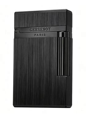 正品GERSENOY格尔赛诺朗声充气打火机黄铜侧滑砂轮拉丝声音清脆男
