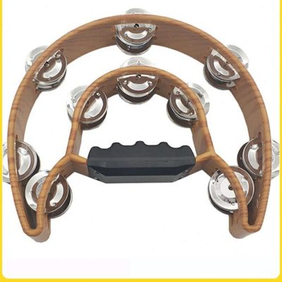 手摇铃鼓 民谣伴奏手铃表演出儿童音色清脆简单节奏乐器 专业配件