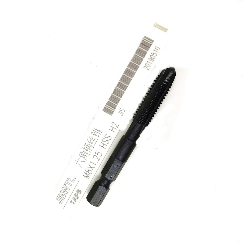 六角柄丝锥丝攻气动风批1/4柄机用直槽丝锥B M3 M4M5M6 M8 M10 M1