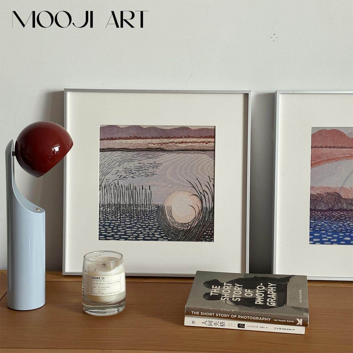 朝朝暮夕】木吉现代小众艺术装饰画 画立体砂岩肌理客厅卧室床头