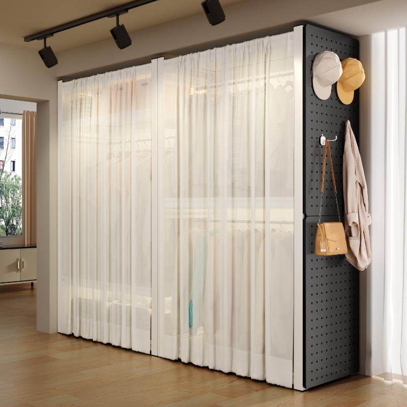 货架衣柜家用钢制金属衣架简易组装衣帽架子卧室出租房置物架衣柜,商业/办公家具,置物架/陈列架/储物架/展示架,淘宝优惠券,粉丝福利购,淘宝优惠卷