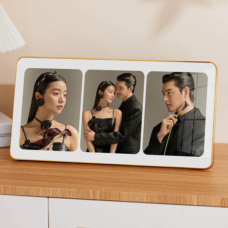 三宫格婚纱照片定制相框摆台洗宝宝儿童相片制作相簿放大印全家福,家居饰品,相框/画框,淘宝优惠券,粉丝福利购,淘宝优惠卷