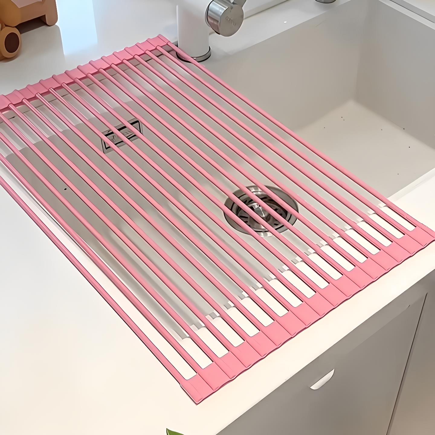 【厨房好物】矽胶沥水架水槽折叠置物架家用碗碟架滤水台面收纳层