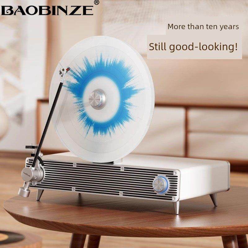 声音柏林垂直黑胶唱片播放器蓝牙音频集成覆古留声机扬声器黑胶覆