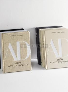 可翻页装饰真书AD布面质感样板间书房客厅茶几麻布软装饰品摆件