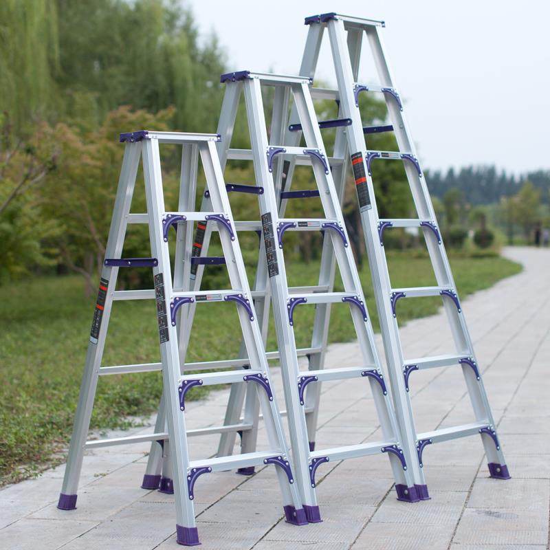 奥鹏铝梯合梯铝合金梯子家用折叠加厚室内人字梯3四五步工程梯2米