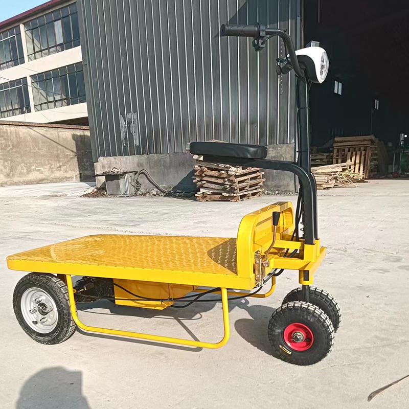 电动平板车手推车工地大棚蔬菜拉货三轮车摆摊运输车仓库搬运车