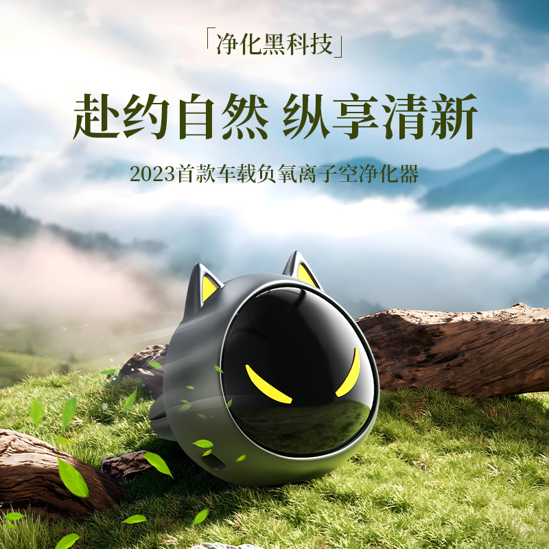 【空卫1号】负氧离子空气净化器 车载除甲醛异味烟味清新迷你静音