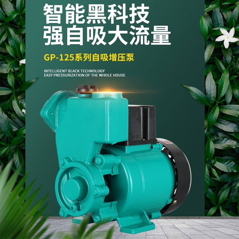 家用GP125W水空调泵220V小型井水自吸泵全自动增压泵循环抽水泵