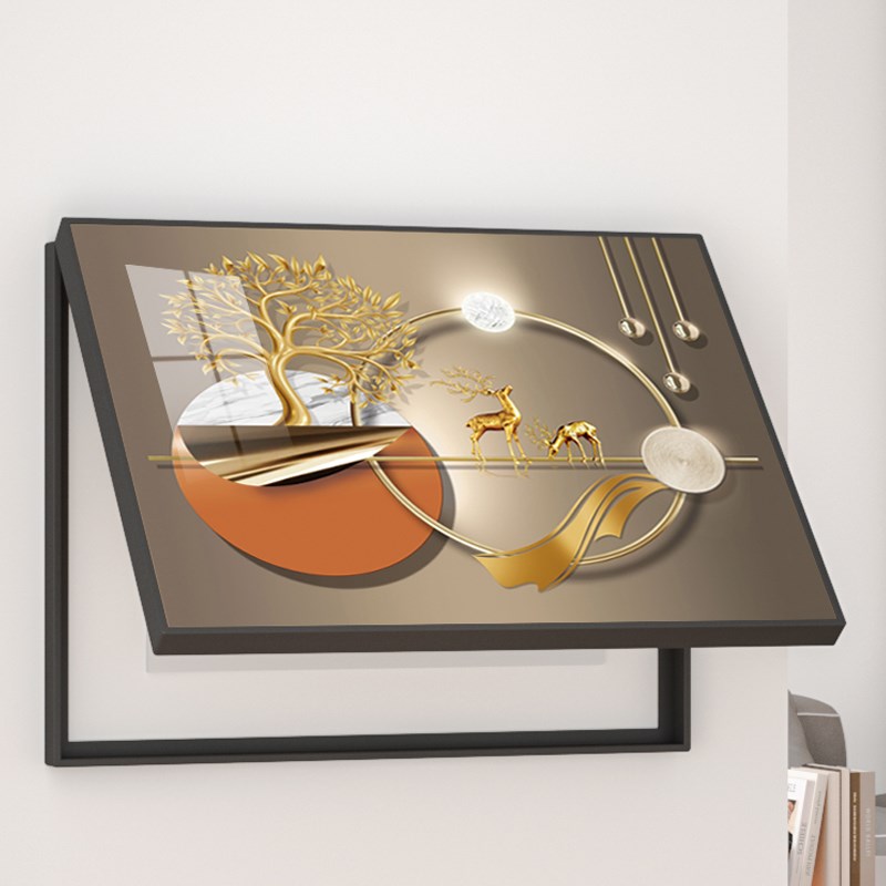 新款电表箱装饰画轻奢简约客厅挂画遮挡配电箱电闸开关壁画免打孔