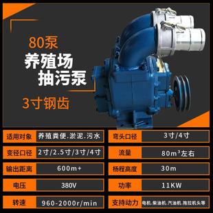 吸粪泵养殖场化粪池强力抽粪泵泥塘清淤泵无堵塞自吸家用吸污泵