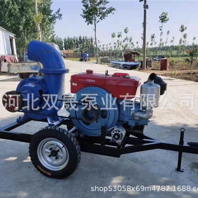 HW混流泵农田灌溉柴油机水泵移动式抽水机8寸10寸12寸大流量水泵