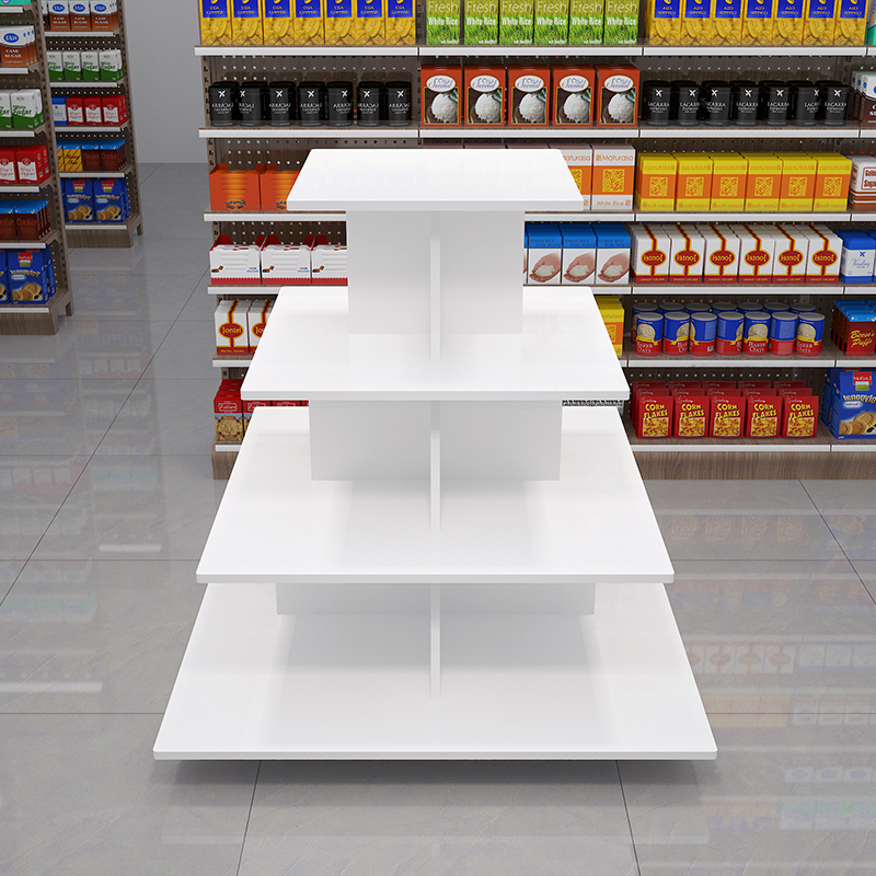 圆形中岛展示柜母婴用品化妆品展示架礼品展示台超市粮油鞋子货架