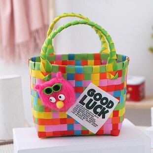 宝宝宴满月空盒子结婚伴娘伴手礼袋手提包编织包儿童生日周岁礼盒