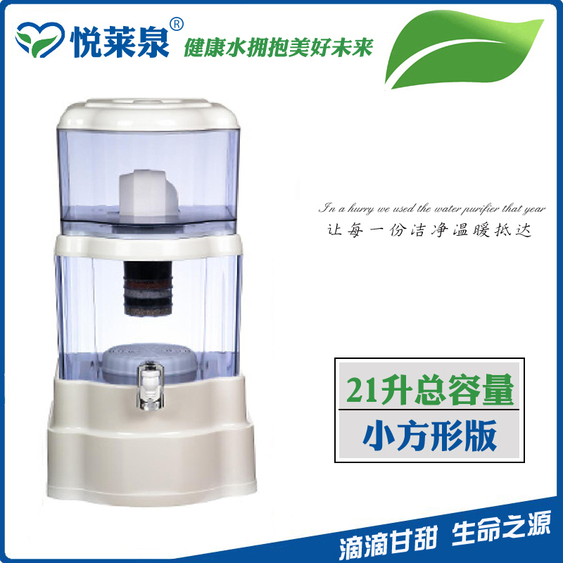 悦莱泉21升台式家用直饮矿泉壶 自来水陶瓷滤芯过滤器净水净化器