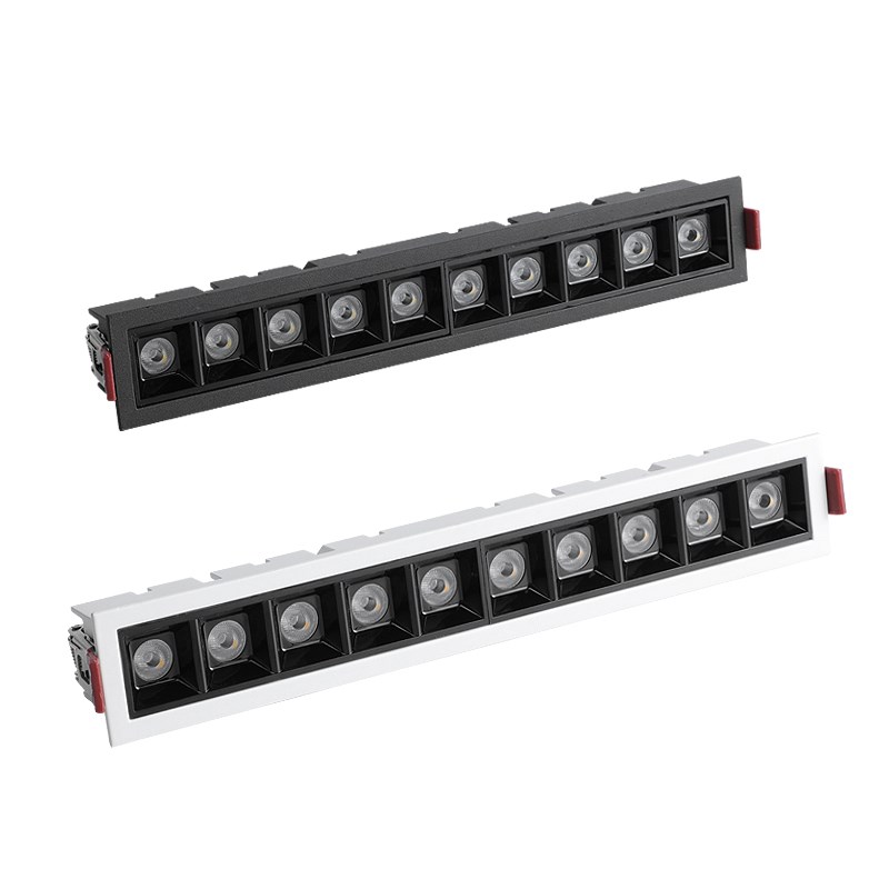 LED嵌入式射灯格栅线条灯客厅卧室走廊长条聚光防眩轨道式无主灯