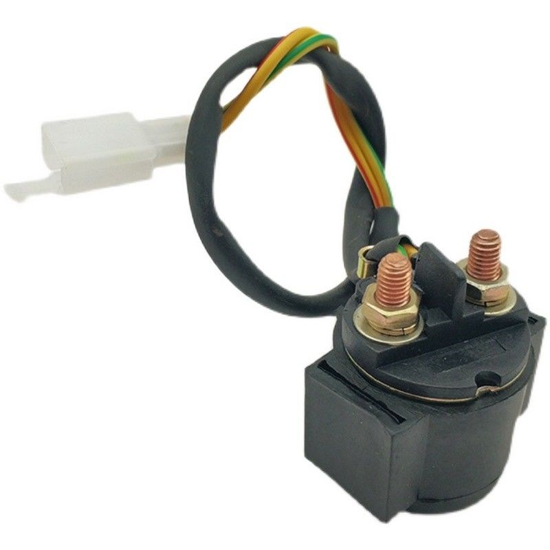 摩托车地平线小忍者趴赛12继电器磁吸12V启动打火通电开关