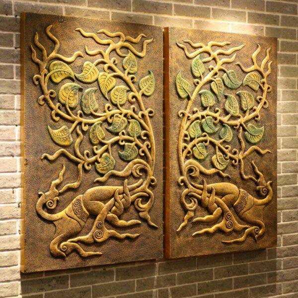 中式仿古工艺家居饰品 酒店会所茶庄宾馆装饰壁饰佛手挂件 念清尘