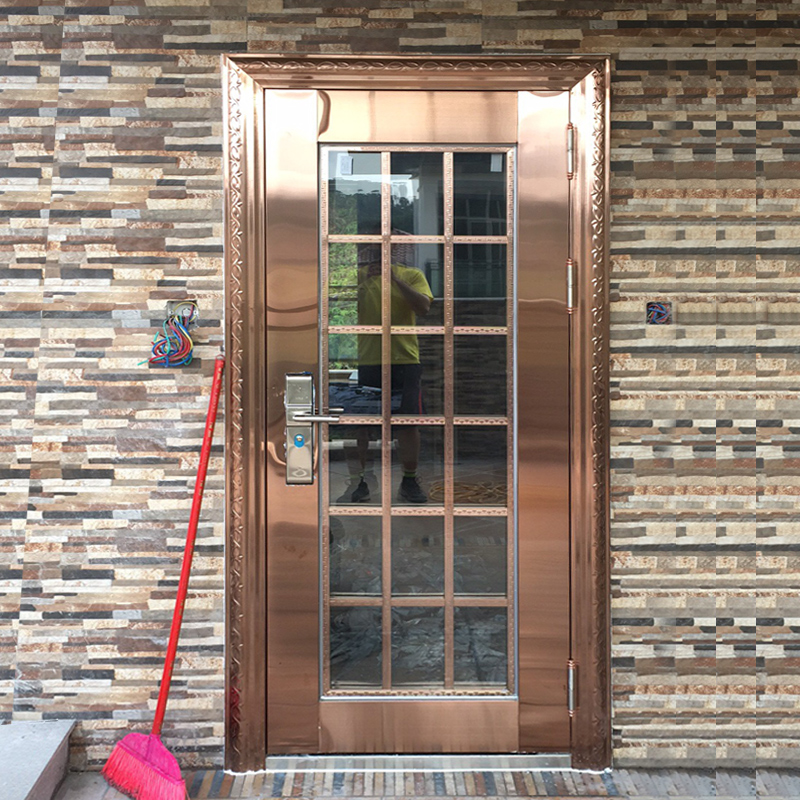 304不锈钢门单门n不锈钢防盗门家用进户子母门别墅乡村大门双开门