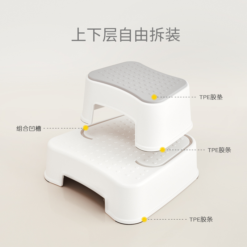 儿童洗手台踩脚凳宝宝洗漱台阶脚蹬防滑梯增高踩S凳刷牙脚踏垫脚