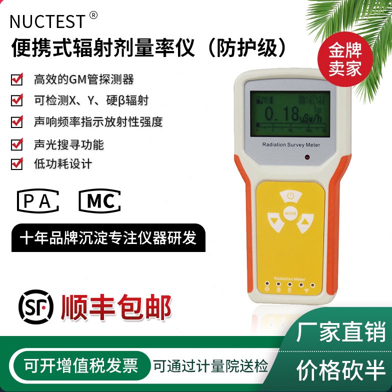NT6106型X伽马核辐射检测仪剂量率仪电离巡检仪防护级辐射仪放射
