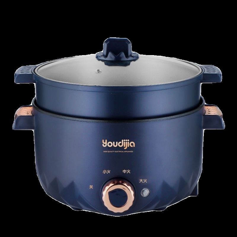 电煮锅多功能电热锅家用火锅小电锅宿舍迷K你煮饭不粘锅炒菜一体