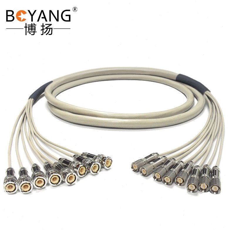博扬 2M跳线BNC-L9 2M兆E1接头成品跳线syv75-2-1同轴电缆DDF半米