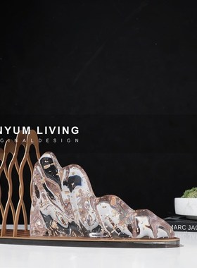 创意酒柜装饰品金属p工艺品摆件轻奢客厅桌面摆设家居好物软装