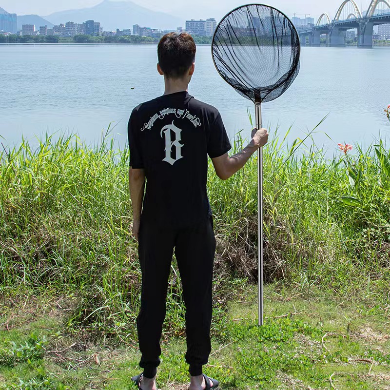 大型304不锈钢抄网别墅景区鱼场锦鲤鲟鱼U鱼苗不伤鱼鱼捞