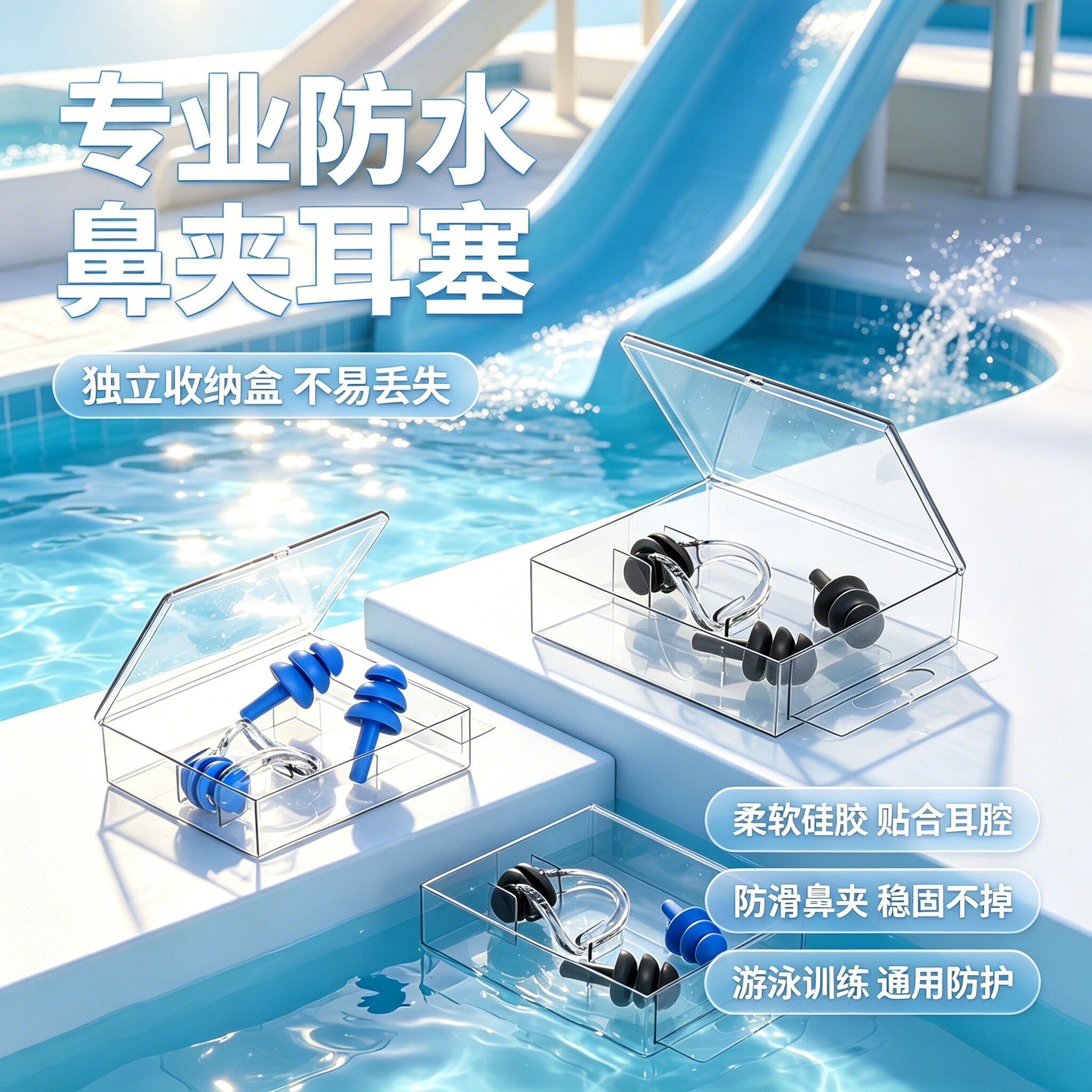 全网销量100w+耳塞鼻夹游泳专用图片