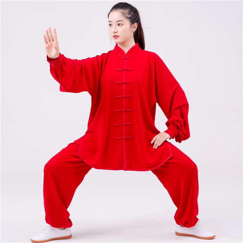 太极服女星光麻练功服武术表演服春夏秋季功夫衫太极拳服装男晨练