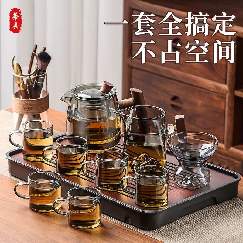 玻璃茶具套装2024新款茶壶茶杯办公室功夫茶具用品大全家用泡茶壶
