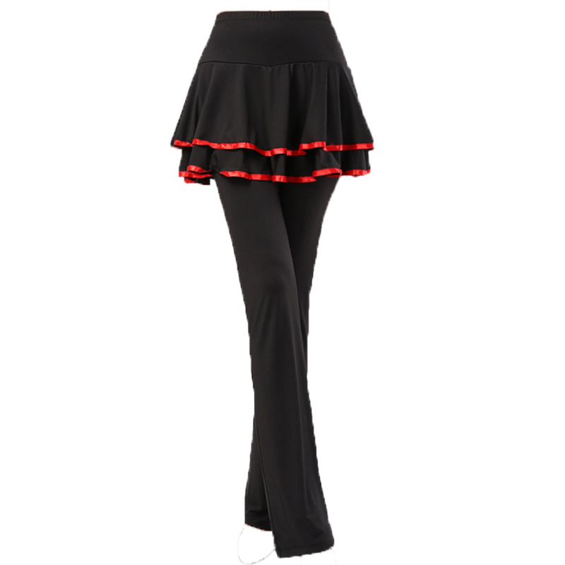 广场舞服装新款裙裤牛奶丝拉丁舞裤跳舞裤长裤子女秋冬季舞蹈裤裙