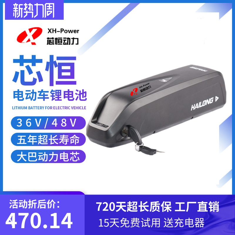 电动车锂电池48V海龙一号36V锂电池12AH15ah山地车改装锂电池电芯