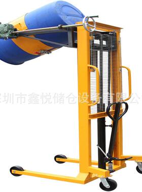 DA400A油桶堆高车油桶翻转倒料车油桶脚踩升降手翻倒油车