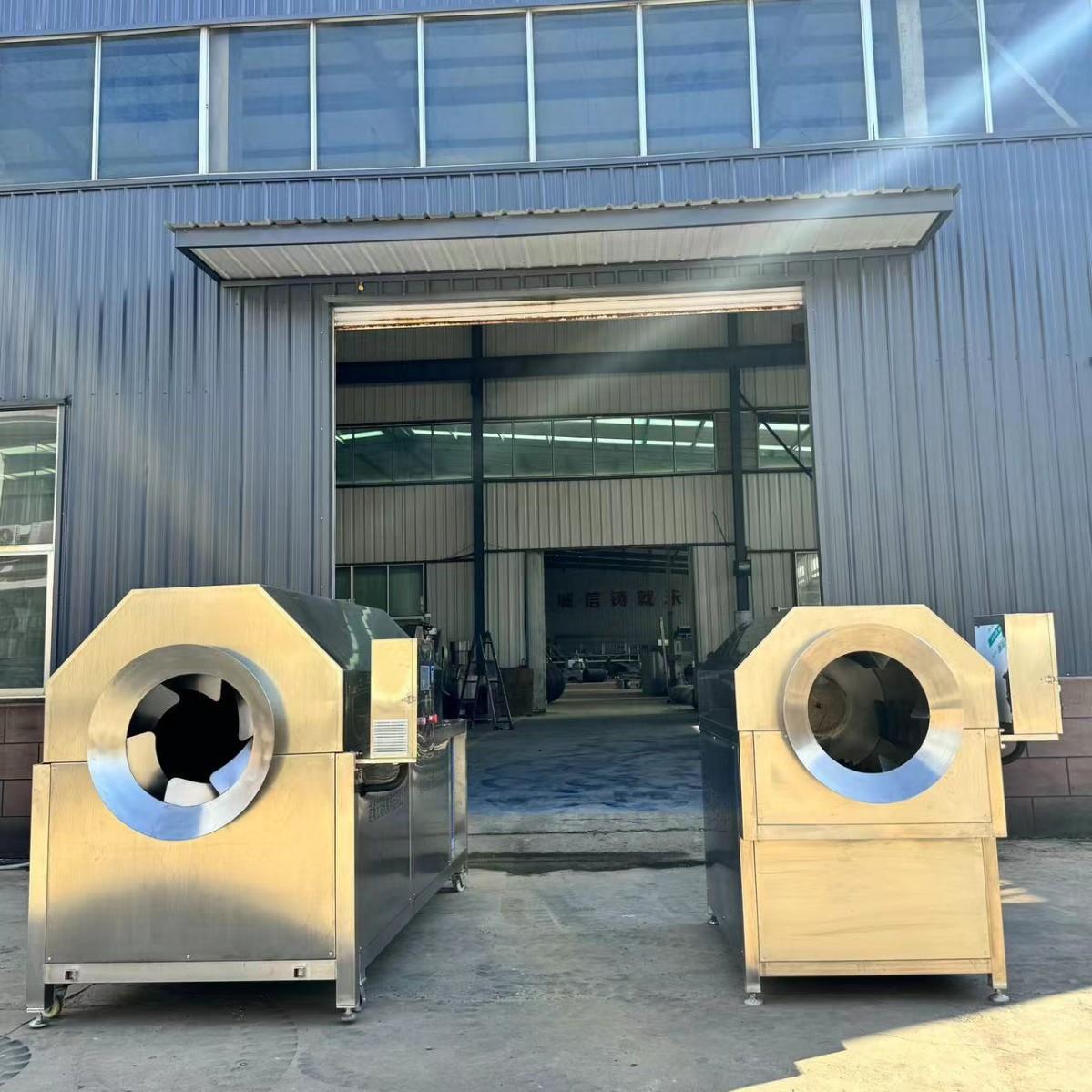 新款550型电磁加热花生瓜子炒货机炒芝麻滚筒炒锅全自动炒料机