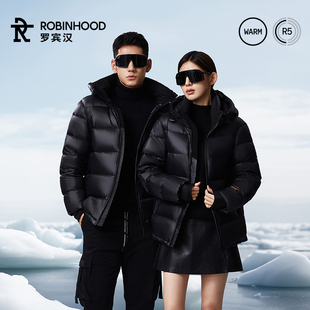罗宾汉羽绒服男女同款高充绒面包服2025爆款时尚保暖情侣短款外套