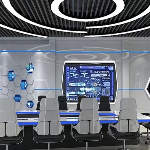 监控控制台操作台定制弧形烤漆科技感中控室监控台指挥中心调度台